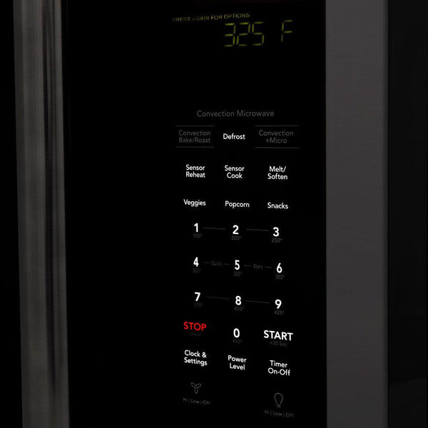 ZLINE 30 in. Black Stainless Steel Over the Range Microwave (MWO-OTR-H-BS) features Easy One-Touch controls that allow you to quickly heat your favorite snacks and dishes