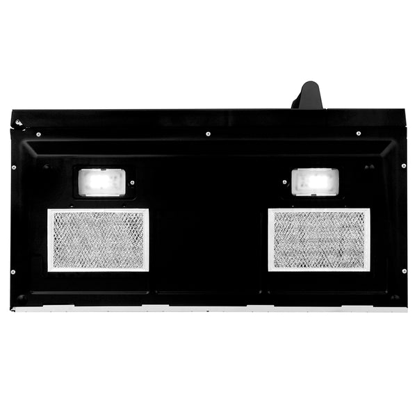 ZLINE 1.5 cu. ft. Over the Range Convection Microwave Oven in Black Stainless Steel with Traditional Handle and Sensor Cooking (MWO-OTR-H-30-BS)