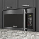ZLINE 30 in. Black Stainless Steel Over the Range Convection Microwave Oven with Traditional Handle (MWO-OTR-H-BS)-Microwaves-MWO-OTR-H-30-BS ZLINE Kitchen and Bath