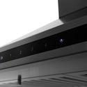 ZLINE 24" Convertible Wall Mount Range Hood in Black Stainless Steel with Set of 2 Charcoal Filters, LED lighting and Dishwasher-Safe Baffle Filters (BSKBN-CF-24)