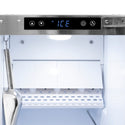 ZLINE Autograph Edition 15 in. Touchstone Gourmet Ice Maker with Drain Pump and Black Stainless Steel Door with Polished Gold Handle (IGMDZ-BS-15-G)