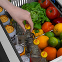 ZLINE 24 in. Touchstone 168 Can Outdoor-Rated Dual Refrigerator Drawer with Black Stainless Steel Doors (RDSO-BS-24)