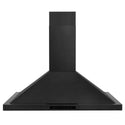 ZLINE 30" Convertible Wall Mount Range Hood in Black Stainless Steel with Set of 2 Charcoal Filters, LED lighting and Dishwasher-Safe Baffle Filters (BSKBN-CF-30)