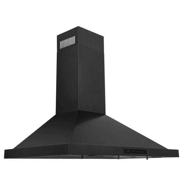 ZLINE Kitchen Package with Black Stainless Steel Refrigeration, 36 in. Dual Fuel Range, 36 in. Range Hood, Microwave Drawer, and 24 in. Tall Tub Dishwasher (5KPR-RABRH36-MWDWV) 