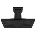 36" ZLINE CrownSound™Ducted Vent Wall Mount Range Hood in Black Stainless Steel with Built-in Bluetooth Speakers (BSKBNCRN-BT-36)