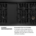 ZLINE 48 in. Classic Gas Rangetop with 8 Burners and Porcelain Cooktop in Black Stainless Steel (RTB2-48)