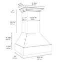 ZLINE 36 in. Wooden Wall Mount Range Hood in Rustic Black Finish (355CC-36)