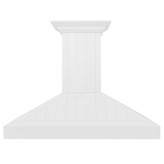 ZLINE 48 in. Wooden Wall Mount Range Hood in Shiplap Bright White Finish (KPWW-48)