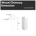 ZLINE 61 in. Rustic Bright White Wooden Chimney Extension for Ceilings up to 12 ft. (355WW-E)