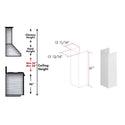 ZLINE 61 in. Rustic Bright White Wooden Chimney Extension for Ceilings up to 12 ft. (355WW-E)