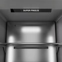 ZLINE 18 in. 8.6 cu. ft. Right Hinge Column Freezer in Black Stainless Steel with Graphite Gray Interior (RCFVR-BS-18) close-up detail, super freeze.