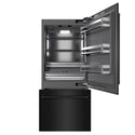 ZLINE 36 in. 19.8 cu. ft. Built-In Bottom Freezer Refrigerator with Water Dispenser and Ice Maker in Black Stainless Steel with Graphite Gray Interior (GRBIT-BS-36)