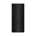 ZLINE 36 in. 19.8 cu. ft. Built-In Bottom Freezer Refrigerator with Water Dispenser and Ice Maker in Black Stainless Steel (RBIT-BS-36)