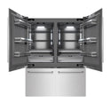 ZLINE 60 in. 32.2 cu. ft. French Door Built-In Bottom Freezer Refrigerator with Water Dispensers and Ice Makers in DuraSnow® Stainless Steel with Graphite Gray Interior (GRBIV-SN-60)