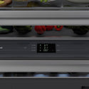 ZLINE Autograph Edition 30 in. 16.1 cu. ft. Built-In Bottom Freezer Refrigerator with Water Dispenser and Ice Maker in DuraSnow® Stainless Steel with Graphite Gray Interior and Matte Black Accents (GRBIVZ-SN-30-MB)