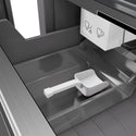 ZLINE 18 in. 8.6 cu. ft. Panel Ready Right Hinge Column Freezer with Graphite Gray Interior (RBCFVR-18) close-up detail, internal ice maker and scoop.
