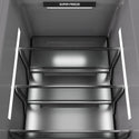 ZLINE 18 in. 8.6 cu. ft. Panel Ready Right Hinge Column Freezer with Graphite Gray Interior (RBCFVR-18) close-up detail, interior lighting.