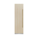 ZLINE Autograph Edition 24 in. 12.4 cu. ft. Panel Ready Column Freezer with Graphite Gray Interior and Champagne Bronze Accents (RBCFVZ-24-CB) front, closed, with custom panel.