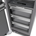ZLINE 30 in. 16.7 cu. ft. Panel Ready Column Refrigerator with Graphite Gray Interior (RBCRV-30) close-up detail, drawers.