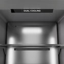 ZLINE 30 in. 16.7 cu. ft. Panel Ready Column Refrigerator with Graphite Gray Interior (RBCRV-30) close-up detail, dual cooling.