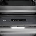 ZLINE 30 in. 16.7 cu. ft. Panel Ready Column Refrigerator with Graphite Gray Interior (RBCRV-30) closes-up detail, touch control panel and temperature display.