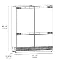 ZLINE 72 in. 39.6 cu. ft. Panel Ready French Door Built-In Bottom Freezer Refrigerator with Water Dispensers and Ice Makers with Graphite Gray Interior (GRBIT-72)