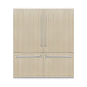 ZLINE 72 in. 39.6 cu. ft. Panel Ready French Door Built-In Bottom Freezer Refrigerator with Water Dispensers and Ice Makers with Graphite Gray Interior (GRBIT-72)