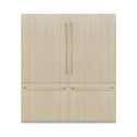 ZLINE Autograph Edition 72 in. 39.6 cu. ft. Panel Ready French Door Built-In Bottom Freezer Refrigerator with Water Dispensers and Ice Makers and Champagne Bronze Accents (RBITZ-72-CB)