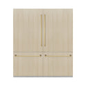 ZLINE Autograph Edition 72 in. 39.6 cu. ft. Panel Ready French Door Built-In Bottom Freezer Refrigerator with Water Dispensers and Ice Makers and Polished Gold Accents (RBITZ-72-G)
