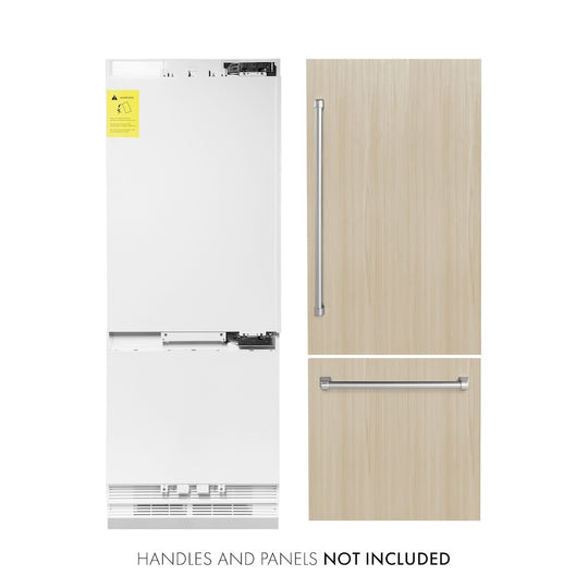 ZLINE 30 in. 16.1 cu. ft. Panel Ready Built-In Bottom Freezer Refrigerator with Water Dispenser and Ice Maker (RBIV-30)