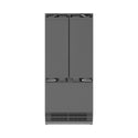 ZLINE 36 in. 19.6 cu. ft. Panel Ready French Door Built-In Bottom Freezer Refrigerator with Water Dispenser and Ice Maker with Stainless Steel Interior (SRBIV-36)
