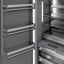 ZLINE 18 in. 8.6 cu. ft. Left Hinge Column Freezer in Satin Stainless Steel with Graphite Gray Interior (RCFVL-SN-18)