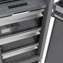 ZLINE 18 in. 8.6 cu. ft. Right Hinge Column Freezer in Satin Stainless Steel with Graphite Gray Interior (RCFVR-SN-18)