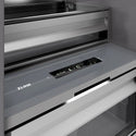 ZLINE Autograph Edition 18 in. 8.6 cu. ft. Right Hinge Column Freezer in Satin Stainless Steel with Graphite Gray Interior and Matte Black Accents (RCFVRZ-SN-18-MB)