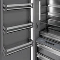 ZLINE 30 in. 16.7 cu. ft. Column Refrigerator in Satin Stainless Steel with Graphite Gray Interior (RCRV-SN-30)