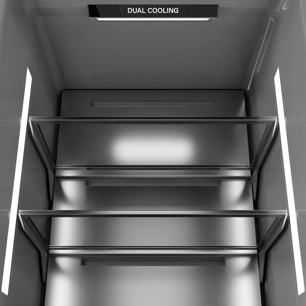 ZLINE 30 in. 16.7 cu. ft. Column Refrigerator in Satin Stainless Steel with Graphite Gray Interior (RCRV-SN-30)