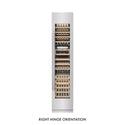 ZLINE 18 in. 9.0 cu. ft. Triple Zone 68 Bottle Right Hinge Column Wine Cooler in Satin Stainless Steel (RCWVR-SN-18)