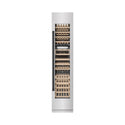 ZLINE Autograph Edition 18 in. 9.0 cu. ft. Triple Zone 68 Bottle Right Hinge Column Wine Cooler in Satin Stainless Steel with Matte Black Accents (RCWVRZ-SN-18-MB)