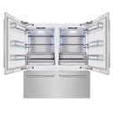 ZLINE 72 in. 39.6 cu. ft. French Door Built-In Bottom Freezer Refrigerator with Water Dispensers and Ice Makers in Satin Stainless Steel (RBIT-SN-72)