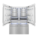 ZLINE 60 in. 32.2 cu. ft. French Door Built-In Bottom Freezer Refrigerator with Water Dispensers and Ice Makers in Satin Stainless Steel (RBIV-SN-60)