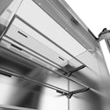 ZLINE Autograph Edition 36 in. 19.6 cu. ft. French Door Built-In Bottom Freezer Refrigerator with Water Dispenser and Ice Maker in Satin Stainless Steel with Stainless Steel Interior and Champagne Bronze Accents (SRBIVZ-SN-36-CB)
