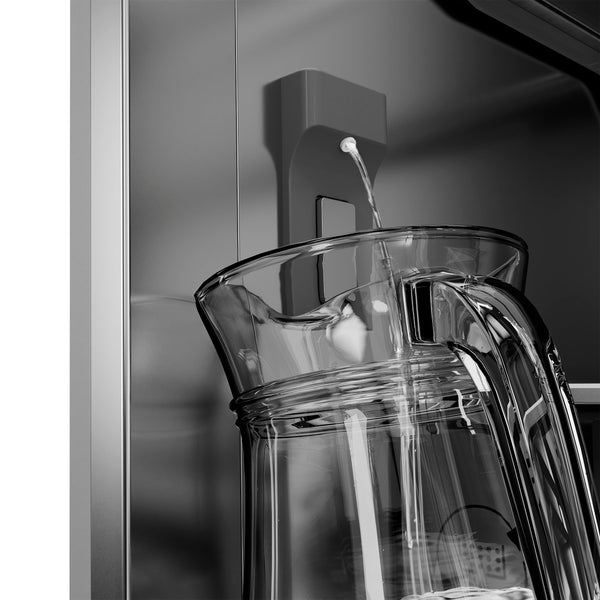 ZLINE Autograph Edition 36 in. 19.6 cu. ft. French Door Built-In Bottom Freezer Refrigerator with Water Dispenser and Ice Maker in Satin Stainless Steel with Stainless Steel Interior and Champagne Bronze Accents (SRBIVZ-SN-36-CB)