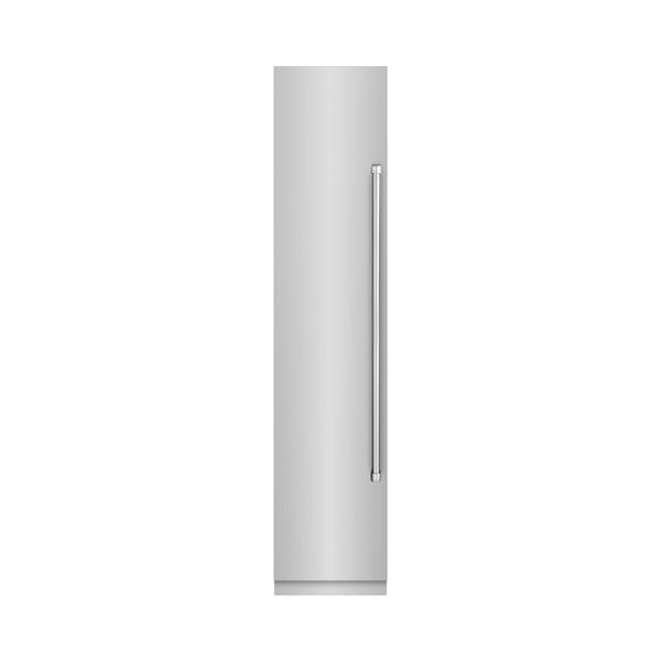 ZLINE 18 in. 8.6 cu. ft. Left Hinge Column Freezer in Stainless Steel with Graphite Gray Interior (RCFVL-304-18)