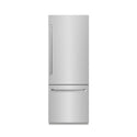 ZLINE 30 in. 16.1 cu. ft. Built-In Bottom Freezer Refrigerator with Water Dispenser and Ice Maker in Stainless Steel with Graphite Gray Interior (GRBIV-304-30)