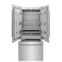 ZLINE 36 in. 19.6 cu. ft. French Door Built-In Bottom Freezer Refrigerator with Water Dispenser and Ice Maker in Stainless Steel (RBIV-304-36)
