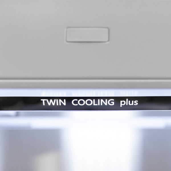 ZLINE Autograph Edition 60 in. 32.2 cu. ft. French Door Built-In Bottom Freezer Refrigerator with Water Dispenser and Ice Maker in Stainless Steel with Matte Black Accents (RBIVZ-304-60-MB)