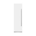 ZLINE 24 in. 12.4 cu. ft. Column Freezer in White Matte with Graphite Gray Interior (RCFV-WM-24) front, closed.