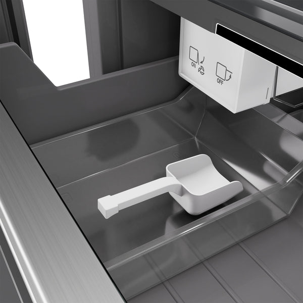 ZLINE 18 in. 8.6 cu. ft. Left Hinge Column Freezer in White Matte with Graphite Gray Interior (RCFVL-WM-18)