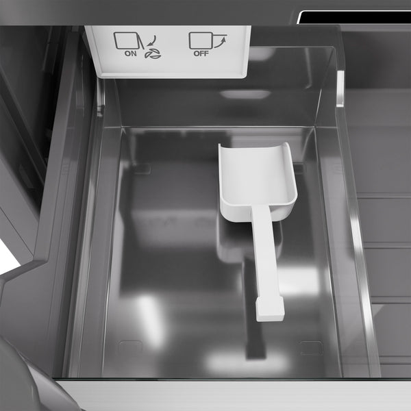 ZLINE 18 in. 8.6 cu. ft. Left Hinge Column Freezer in White Matte with Graphite Gray Interior (RCFVL-WM-18)