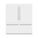 ZLINE 72 in. 39.6 cu. ft. French Door Built-In Bottom Freezer Refrigerator with Water Dispensers and Ice Makers in White Matte with Graphite Gray Interior (GRBIT-WM-72)